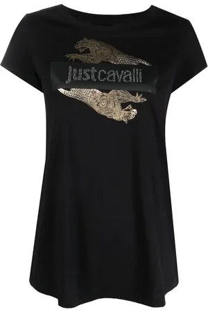 Roberto Cavalli Playera con logo estampado