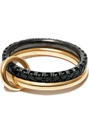SPINELLI KILCOLLIN Anillo en oro amarillo de 18kt y bañado en rodio con diamantes