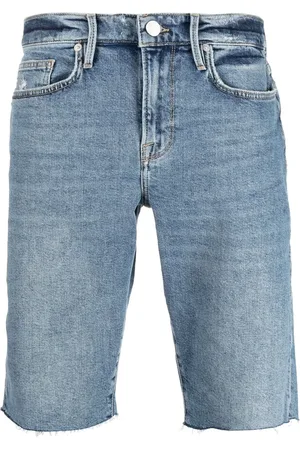 Frame Shorts de mezclilla con efecto envejecido