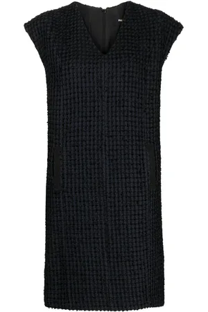 Paule Ka Vestido recto sin mangas con cuello en V