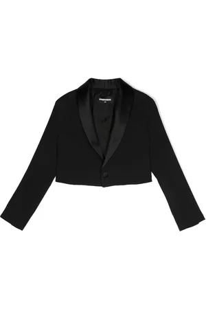 Dsquared2 Blazer corto con solapas de satén