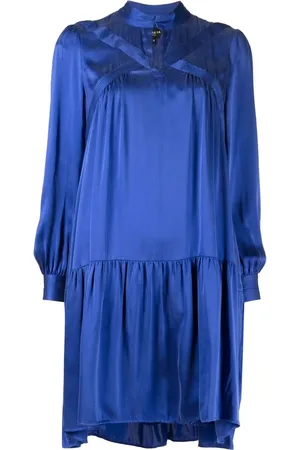 Paule Ka Vestido de seda recto Lavée