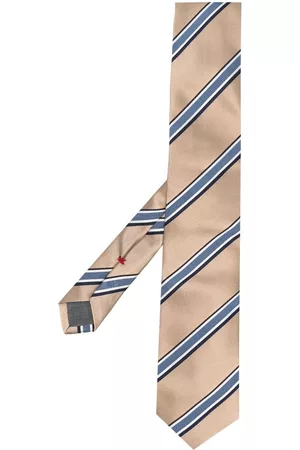 Brunello Cucinelli Diagonal stripes silk tie