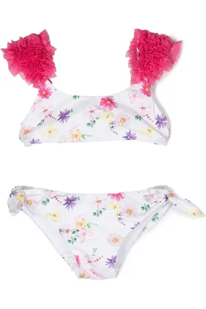 MONNALISA Bikini con volantes y estampado floral