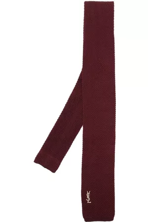 Yves Saint Laurent Hombre Corbatas - Corbata tejido con logo bordado 1980