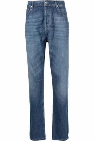 Brunello Cucinelli Jeans rectos con efecto lavado