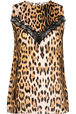 Roberto Cavalli Blusa con estampado de leopardo