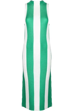 SUNNEI Vestido midi con estampado horizontal