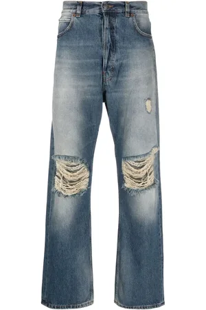 haikure Jeans rectos con efecto envejecido