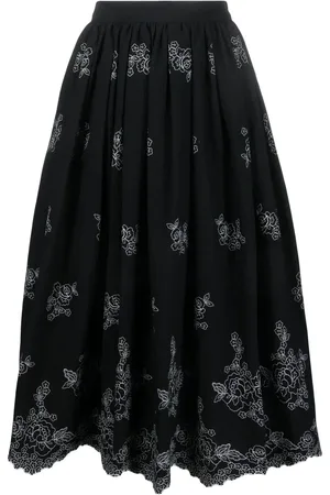 Erdem Falda midi Fiona con bordado floral