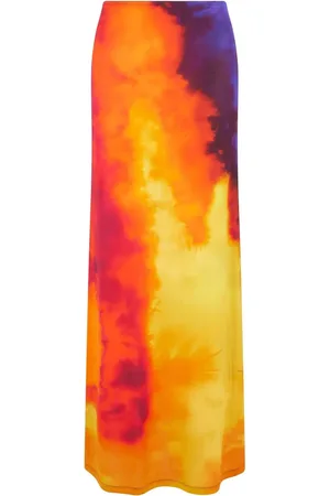 Paco rabanne Falda larga con estampado tie-dye