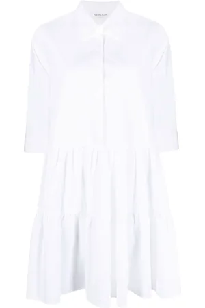 Fabiana Filippi Vestido camisero a capas escalonadas