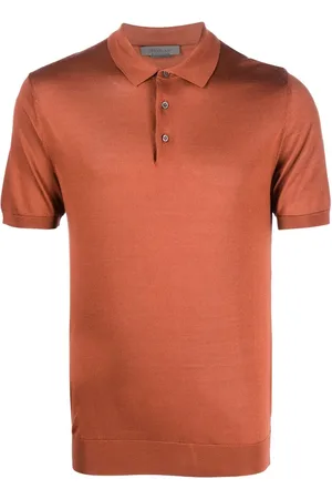 corneliani Playera tipo polo de seda manga corta