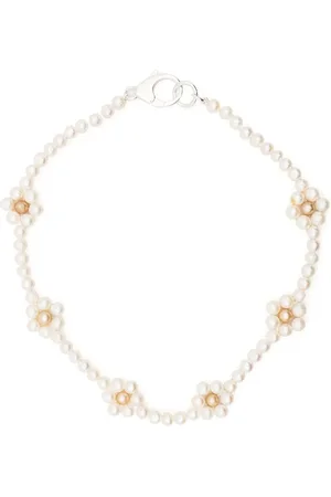 Hatton Labs Collar con perlas y detalles de flor