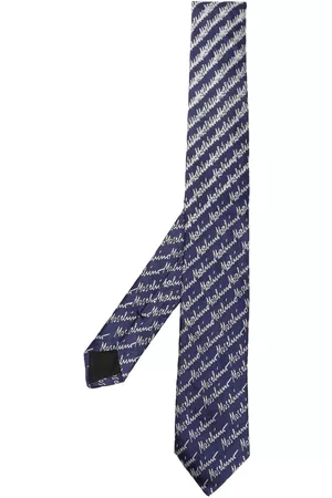 Moschino Corbata de seda con logo estampado