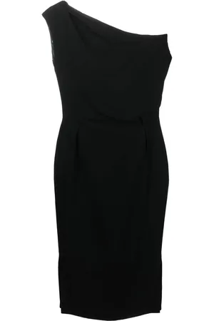ALEXANDRE VAUTHIER Vestido midi drapeado con hombro descubierto