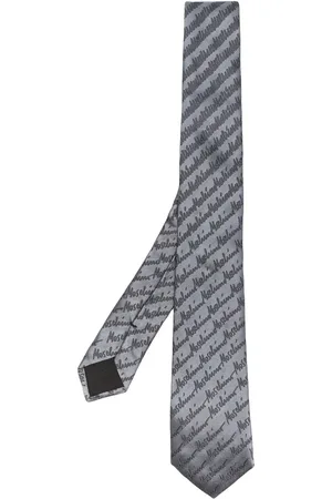 Moschino Corbata de seda con logo bordado