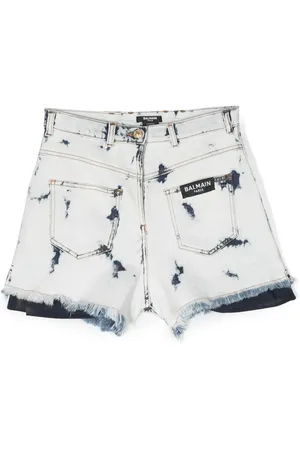 Balmain Shorts de mezclilla con efecto blanqueado