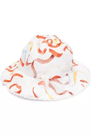 Chloé Sombrero de verano con cinta estampada