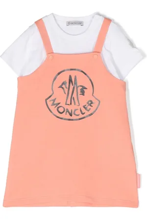Moncler Vestido con apliques y logo estampado