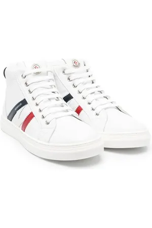 Moncler Tenis altos con motivo de rayas diagonales