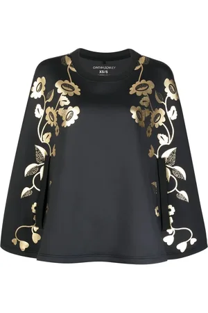 Cynthia Rowley Chamarra estilo capa con estampado floral