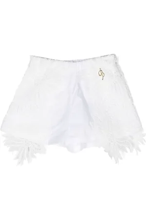 MISS BLUMARINE Shorts con detalle de encaje