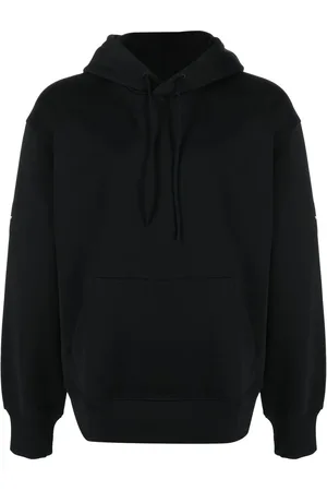 Y-3 Hoodie con hombros caídos y cordones