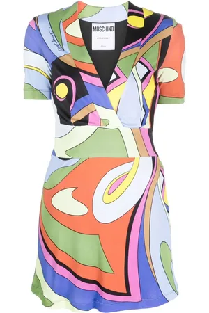 Moschino Vestido con estampado geométrico
