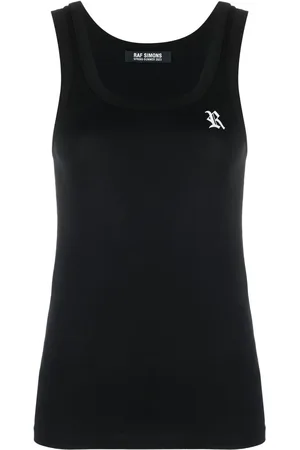 RAF SIMONS Top con cuello redondo