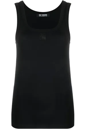 RAF SIMONS Top con cuello redondo