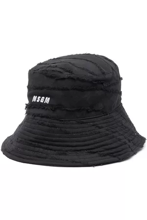 Msgm Hombre Sombreros - Ripped-detail bucket hat