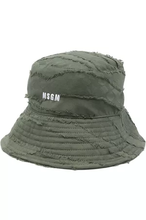 Msgm Ripped-detail bucket hat