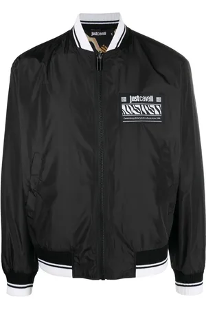 Roberto Cavalli Chamarra bomber con logo estampado