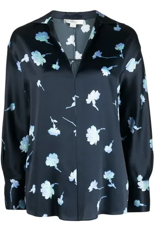 Vince Blusa de seda con estampado floral
