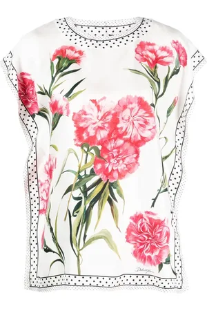 Dolce & Gabbana Blusa de seda con estampado floral