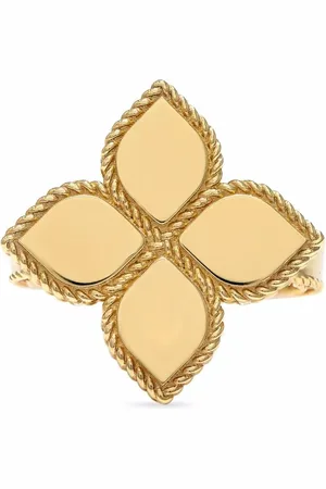 Roberto Coin Anillo Princess Flower en oro amarillo de 18kt