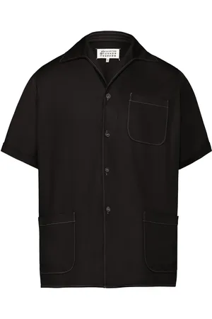 Maison Margiela Camisa de tweed de manga corta