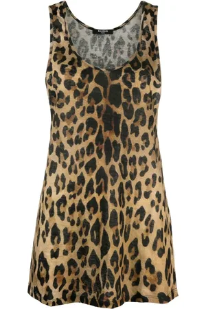 Balmain Camiseta con estampado de leopardo