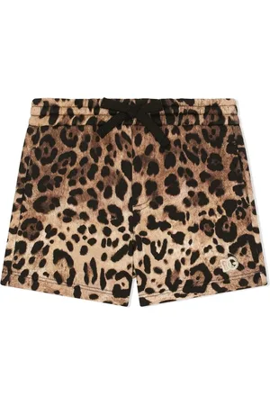 Dolce & Gabbana Shorts deportivos con estampado de leopardo