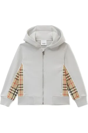 Burberry Hoodie con cierre y motivo Vintage Check