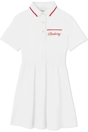Burberry Vestido estilo playera tipo polo de piqué con logo