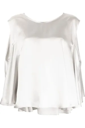 Maison Margiela Top sin mangas con detalles pliegues