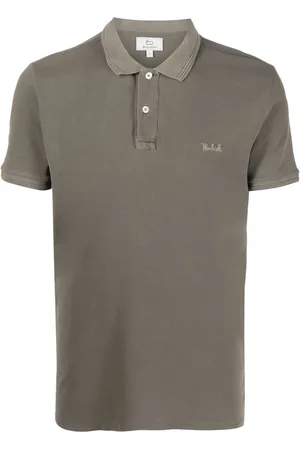 Woolrich Playera tipo polo con parche del logo