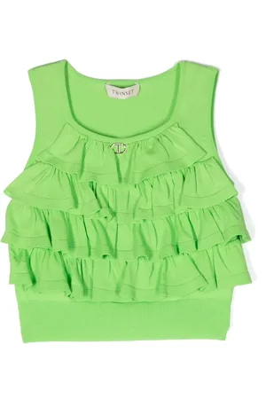 Twin-Set Blusa sin mangas con detalle fruncido