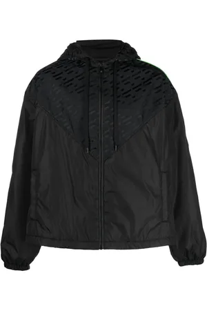 VERSACE Chamarra deportiva con logo estampado