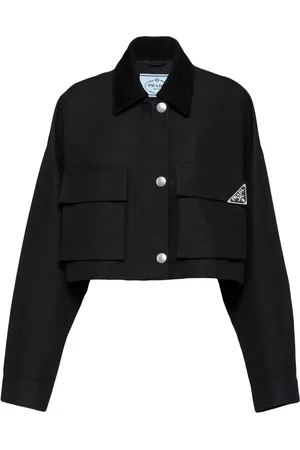Prada Chamarra estilo blusón con logo triangular