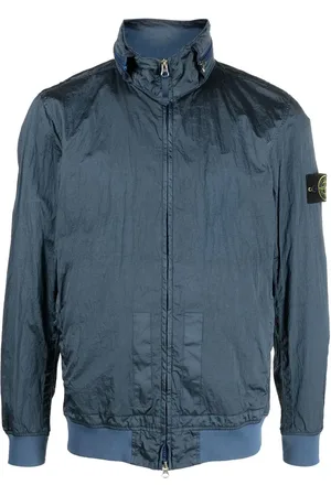 Stone Island Chamarra con parche del logo y cierre