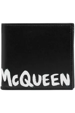 Alexander McQueen Cartera plegable con logo estampado