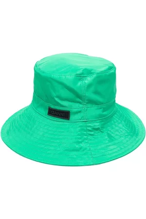 Ganni Mujer Gorros - Gorro de pescador con parche del logo Tech